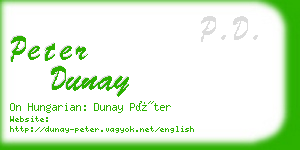 peter dunay business card